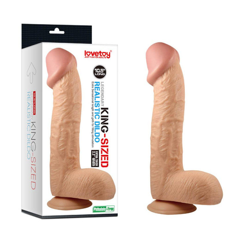 Legendary King Sized realističan dildo od PVC-a — 28 cm, prečnik 5,6 cm — LV2207