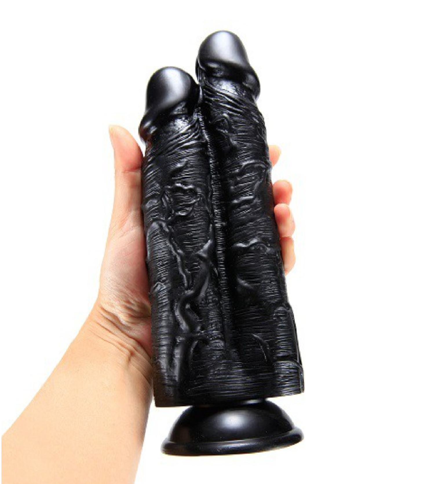 X-MEN crni dvostrani dildo 2 u 1, S — 23 cm, prečnik do 8 cm — XMEN9308